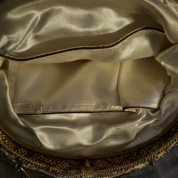 Lady's Vintage 1930's by Whiting&Davis Beaded Point de Beauvais Embroidered - Picture 6 of 8